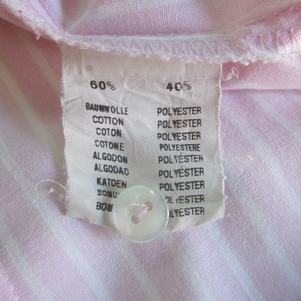 Seidensticker Womens Size 8 Pink Striped Button Front Shirt Size 42 - Picture 12 of 14
